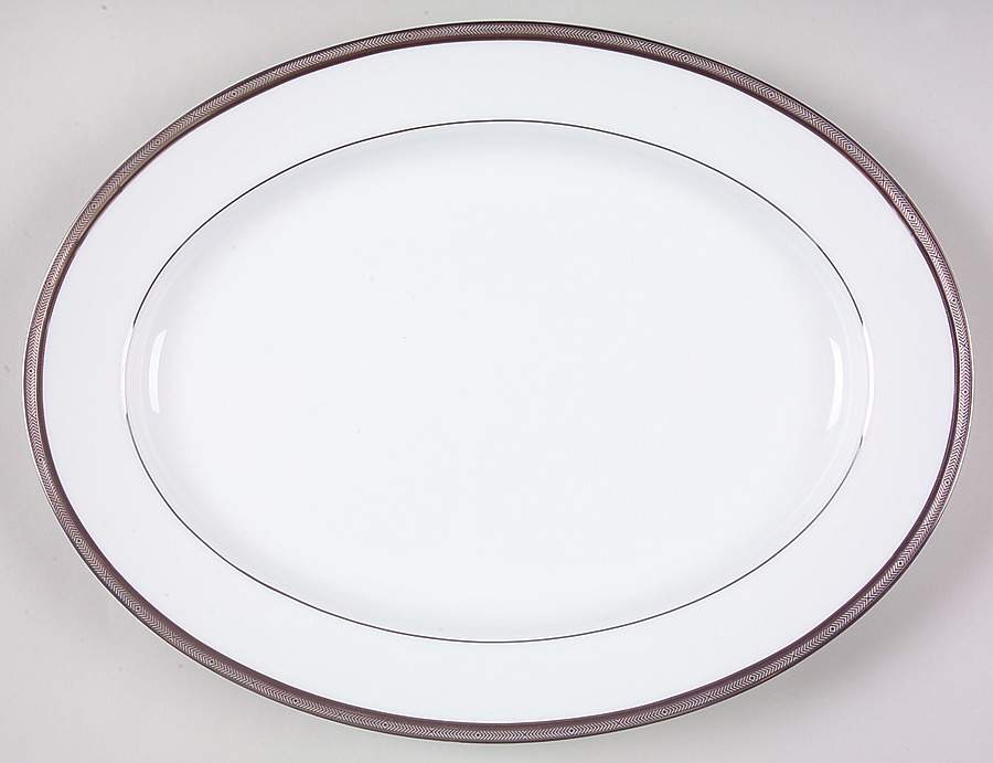 Renwick Platinum 13" Oval Serving Platter by Noritake-1