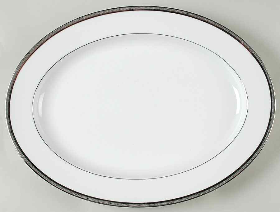 Renwick Platinum 16" Oval Serving Platter by Noritake-1