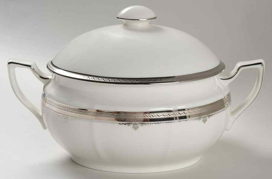 Stratford Platinum Oval Covered Vegetable by Noritake-1