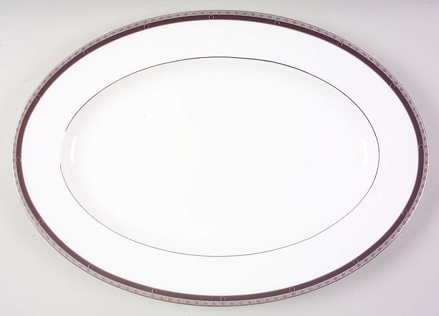 Patrina Platinum 16" Oval Serving Platter by Noritake-1