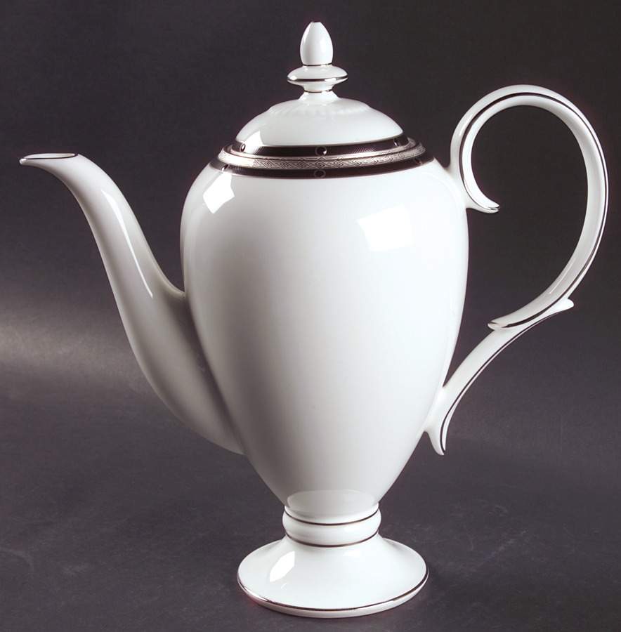 Patrina Platinum Coffee Pot & Lid by Noritake-1