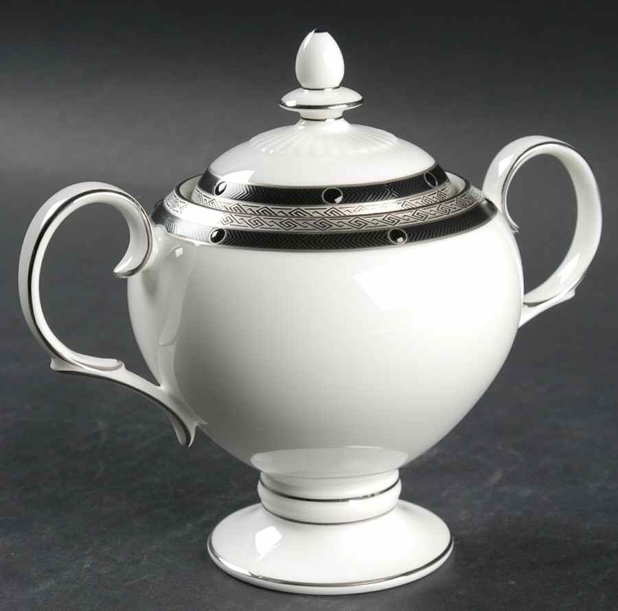 Patrina Platinum Sugar Bowl & Lid by Noritake-1