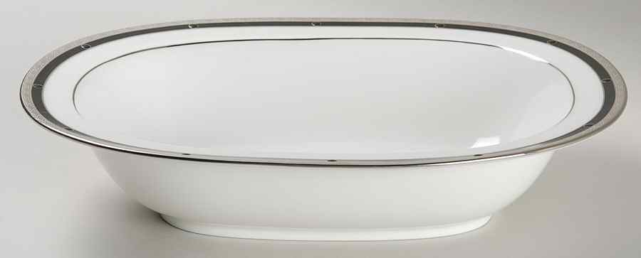 Patrina Platinum 10" Oval Vegetable Bowl by Noritake-1