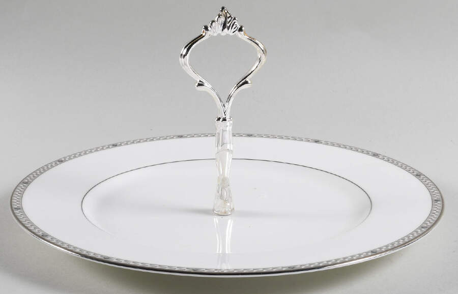 Pearl Odyssey Round Serving Plate with Handle (DP) by Noritake-1