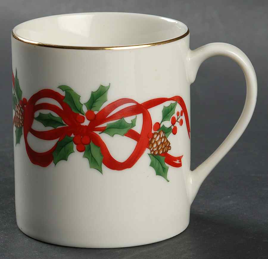 12 Days of Christmas (Red Ribbons, Gold Trim) Mug by Noble Excellence-1