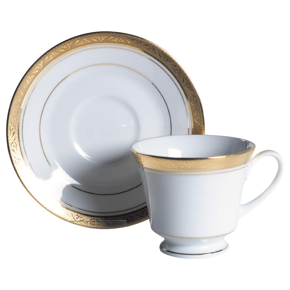 Majestic Gold Footed Cup & Saucer Set by Noritake-1