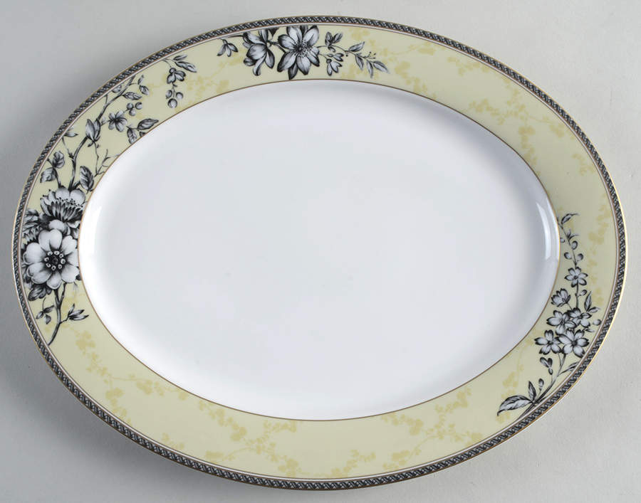 Vivian 14" Oval Serving Platter by Nikko-1