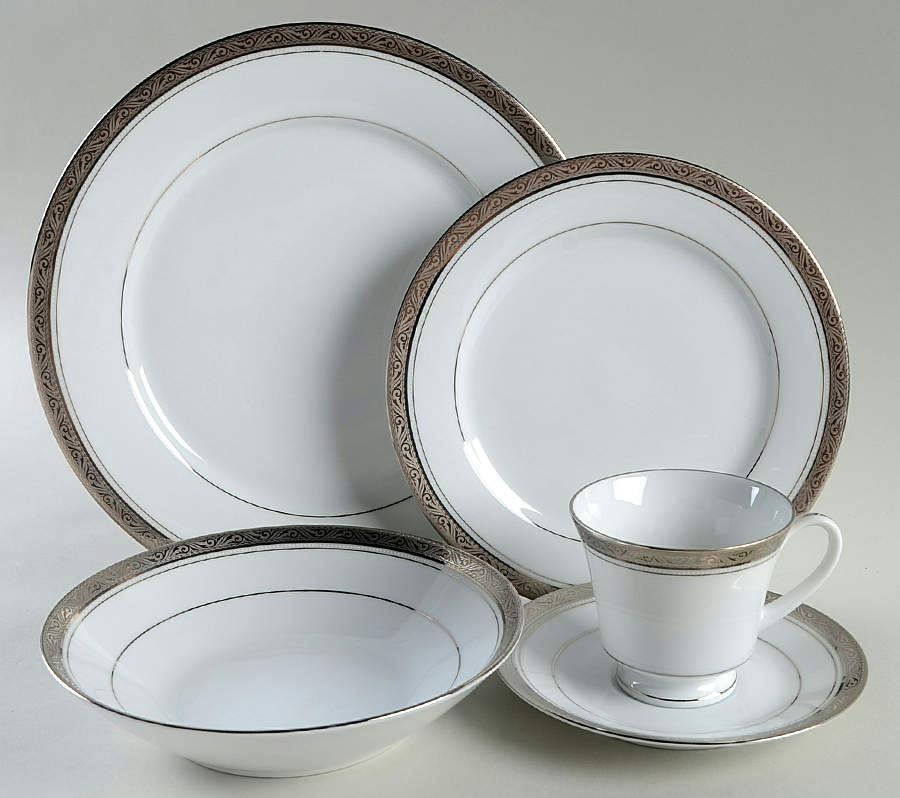 Majestic Platinum 5 Piece Place Setting by Noritake-1