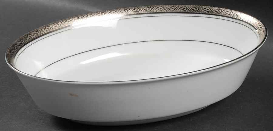 Majestic Platinum 9" Oval Vegetable Bowl by Noritake-1
