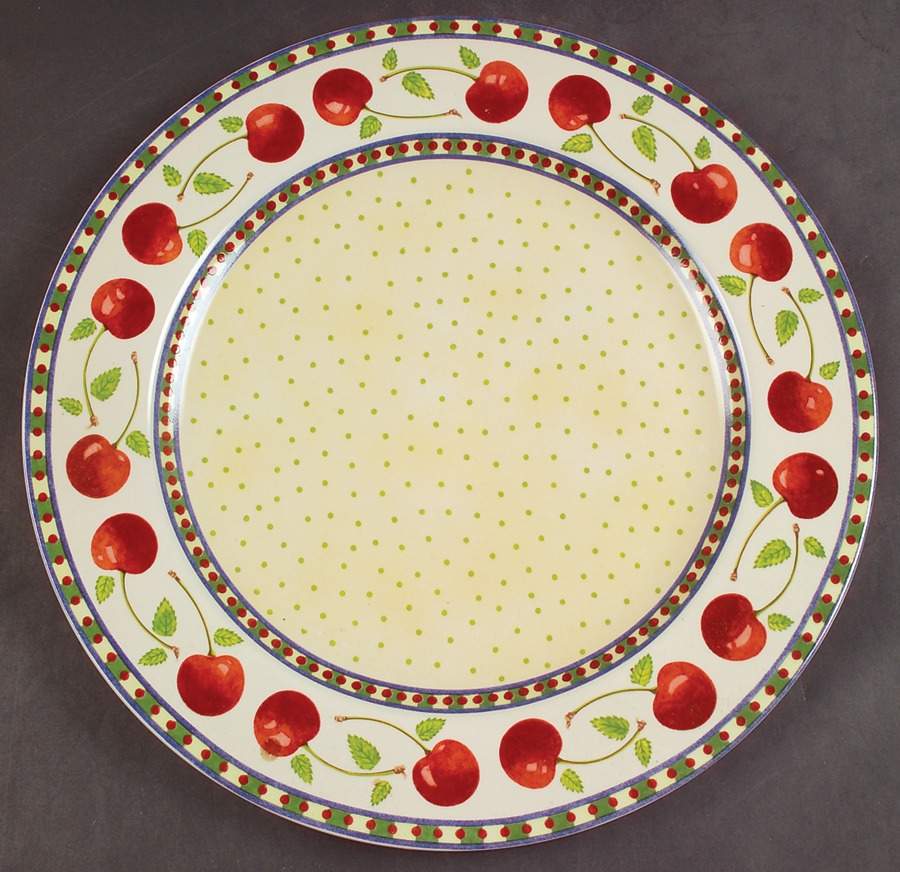 Cherries Jubilee 12" Chop Plate (Round Platter) by Noble Excellence-1