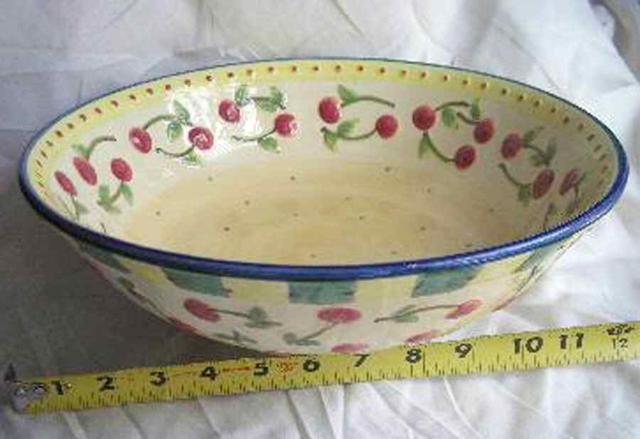 Cherries Jubilee 12" Round Serving Bowl by Noble Excellence-1