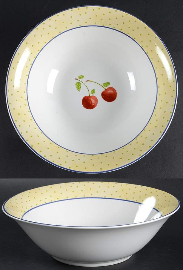 Cherries Jubilee 9" Round Vegetable Bowl by Noble Excellence-1