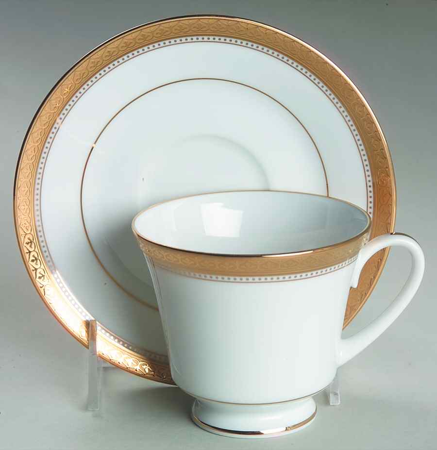 Manor Gold Footed Cup & Saucer Set by Noritake-1