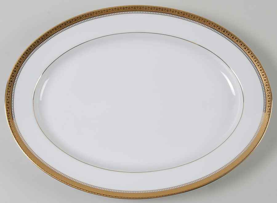 Manor Gold 13" Oval Serving Platter by Noritake-1
