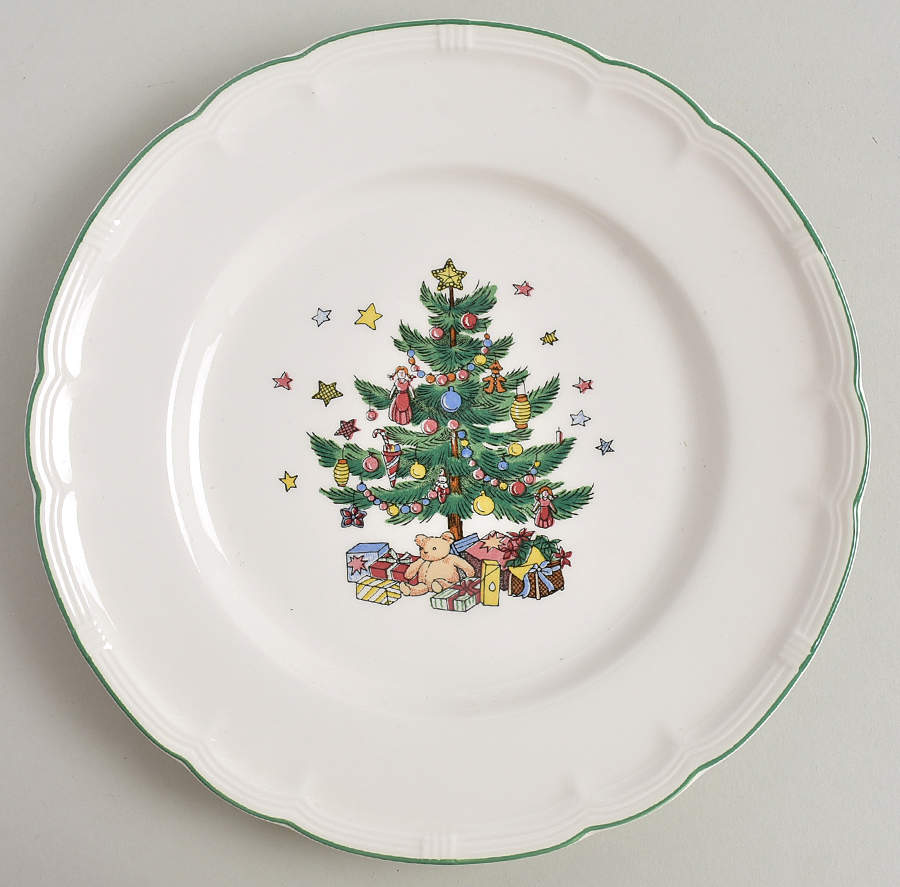 Holiday Greetings Salad Plate by Nikko-1