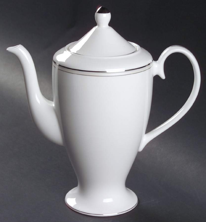 Platinum Pearl Tea/Coffee Pot & Lid by Nikko-1