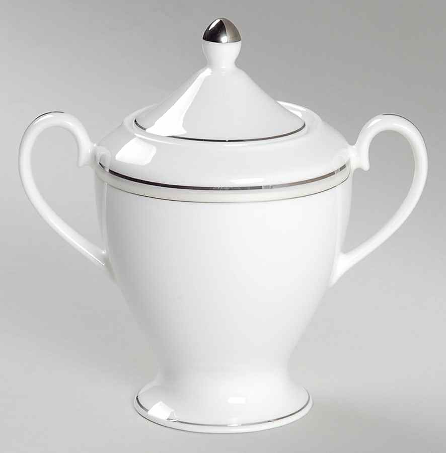 Platinum Pearl Sugar Bowl & Lid by Nikko-1