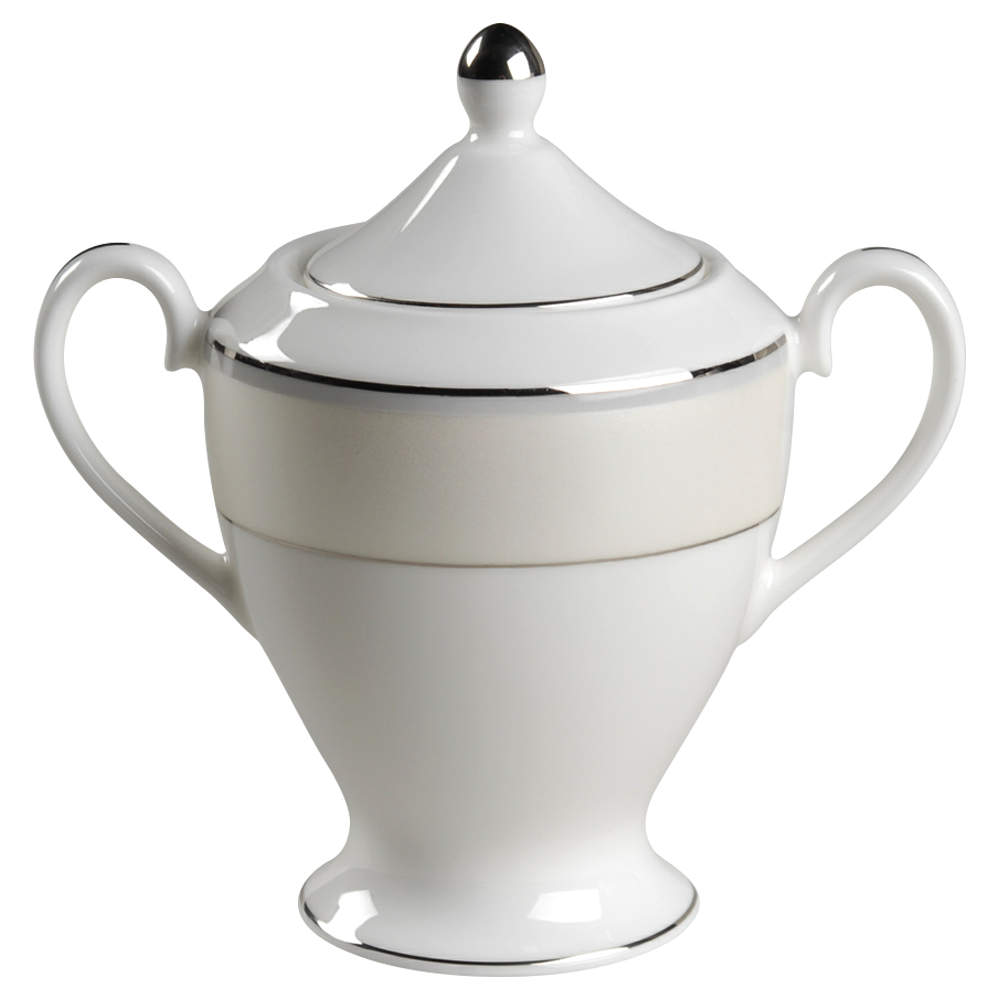 Natural Pearl Sugar Bowl & Lid by Nikko-1