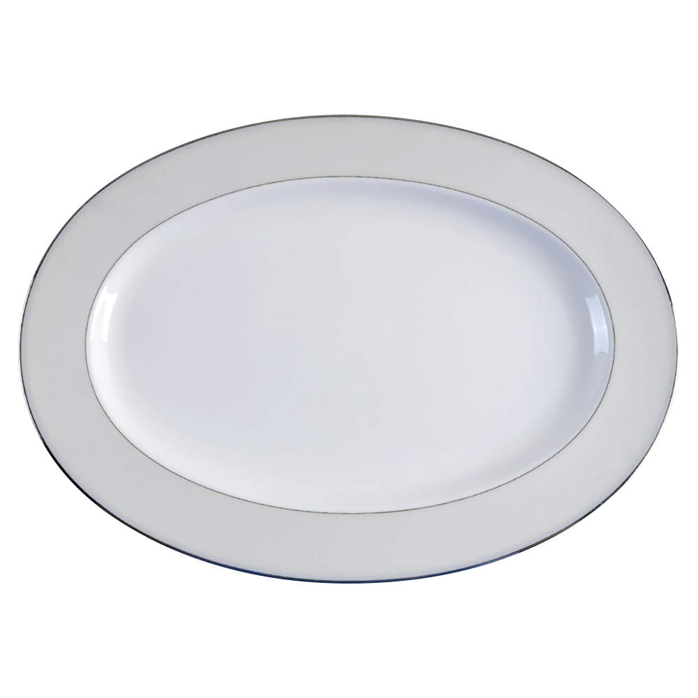 Natural Pearl 14" Oval Serving Platter by Nikko-1
