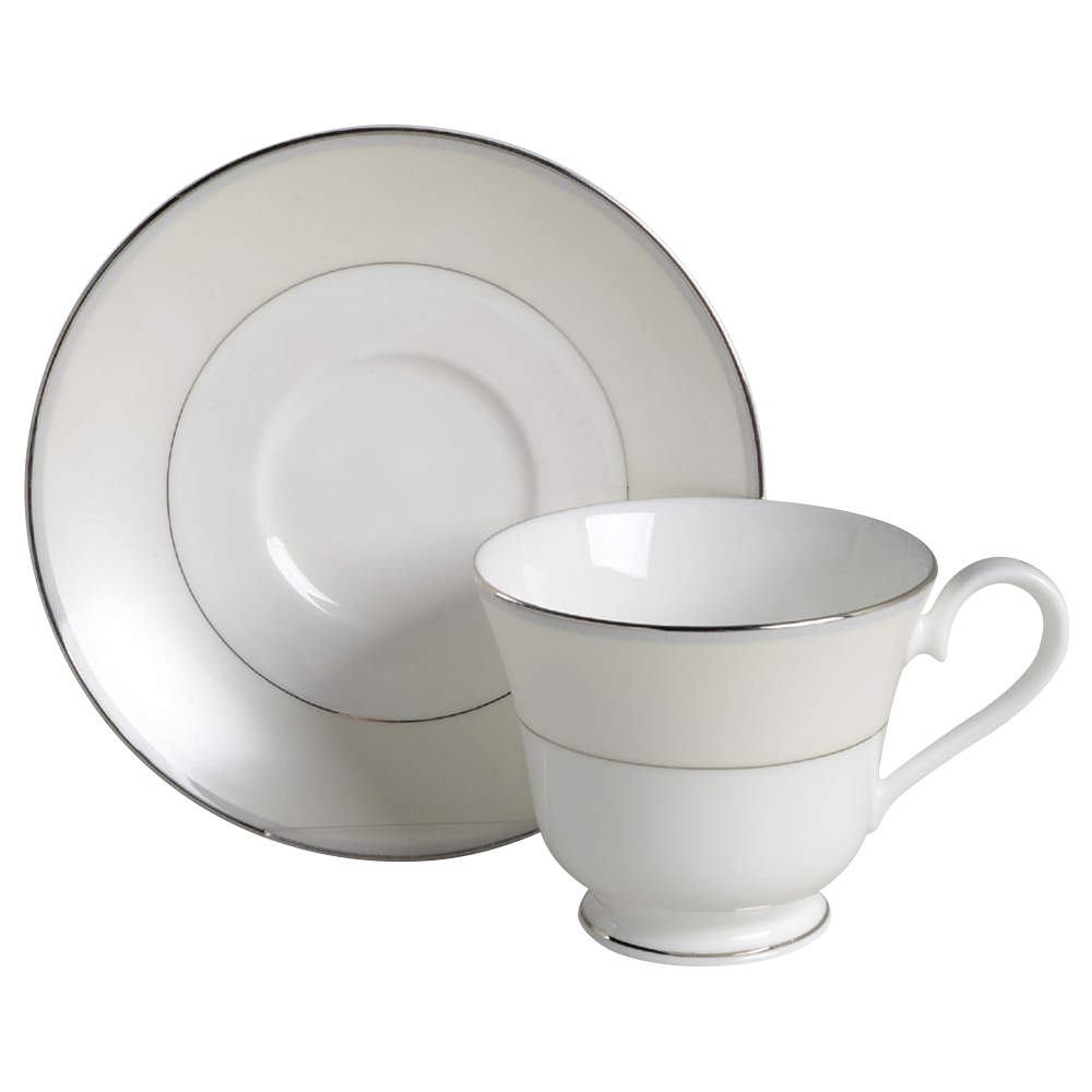 Natural Pearl Footed Cup & Saucer Set by Nikko-1