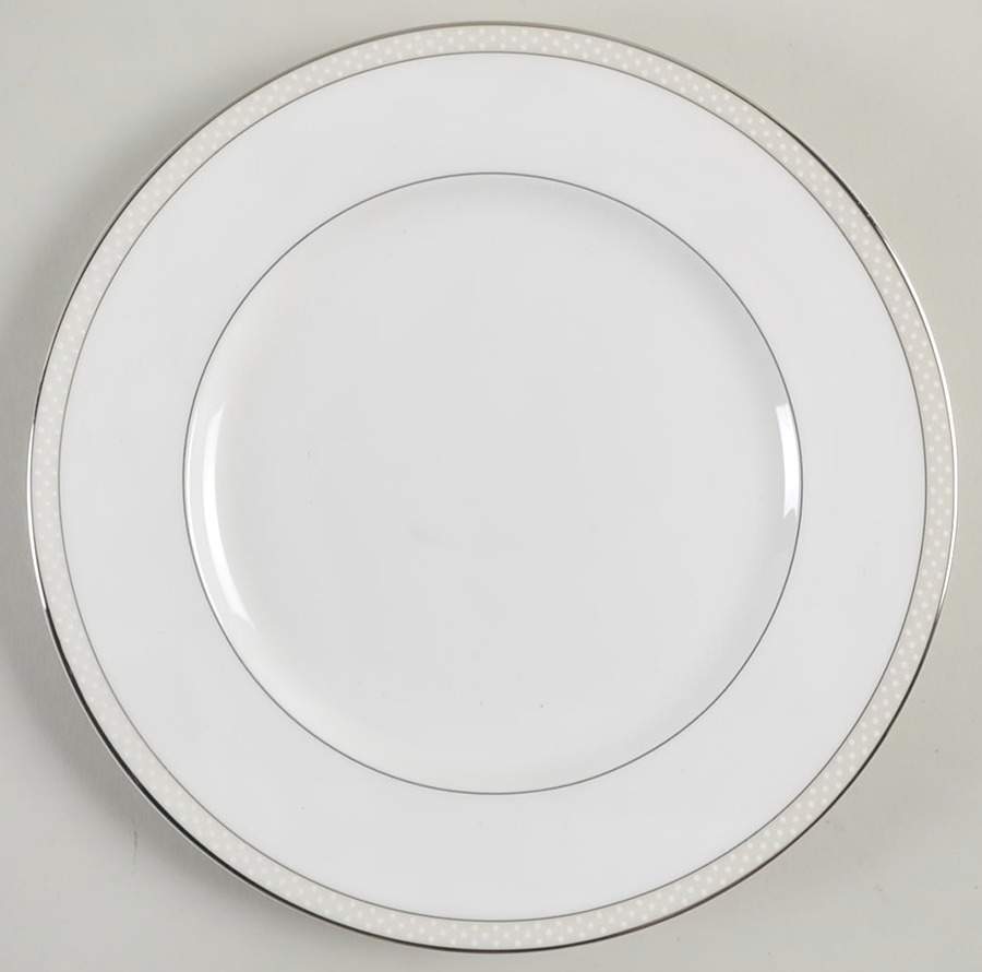 Platinum Beaded Pearl Salad Plate by Nikko-1