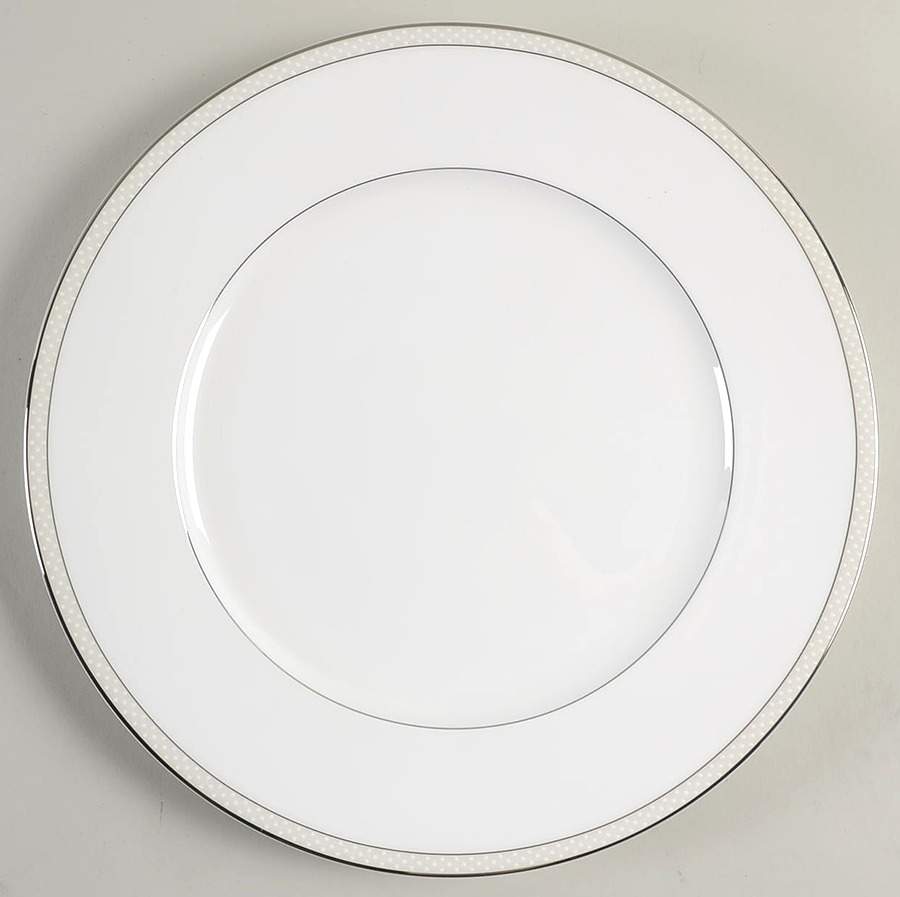 Platinum Beaded Pearl Dinner Plate by Nikko-1