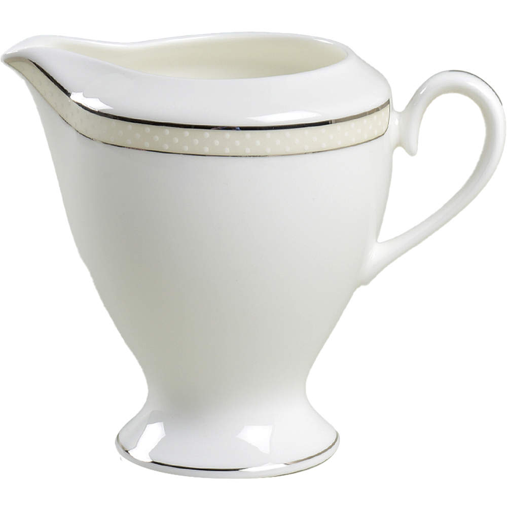 Platinum Beaded Pearl Creamer by Nikko-1