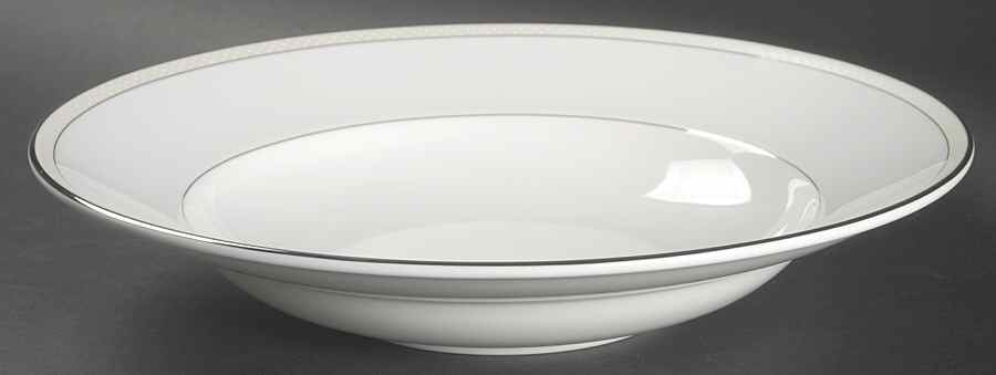 Platinum Beaded Pearl 11" Pasta Serving Bowl by Nikko-1