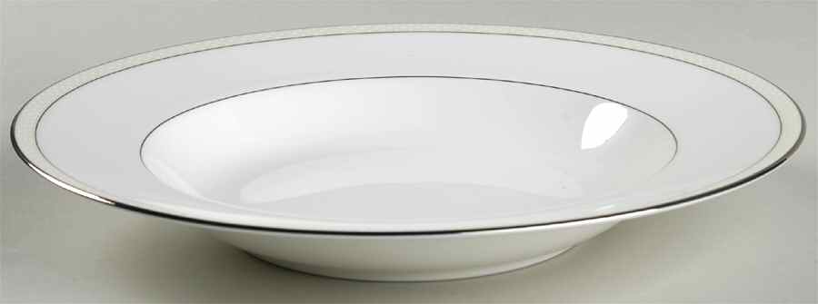 Platinum Beaded Pearl 9" Soup/Pasta Bowl by Nikko-1