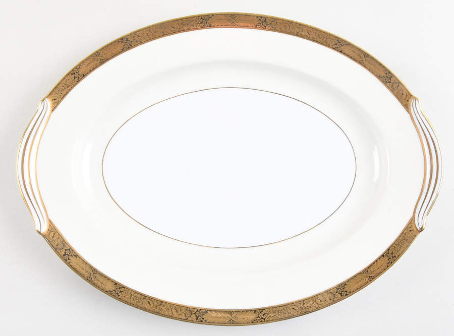 Goldkin (No #) 11" Oval Serving Platter by Noritake-1