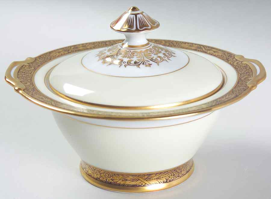 Goldkin (No #) Sugar Bowl & Lid by Noritake-1