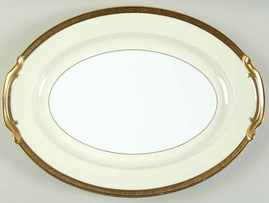 Goldkin (No #) 16" Oval Serving Platter by Noritake-1