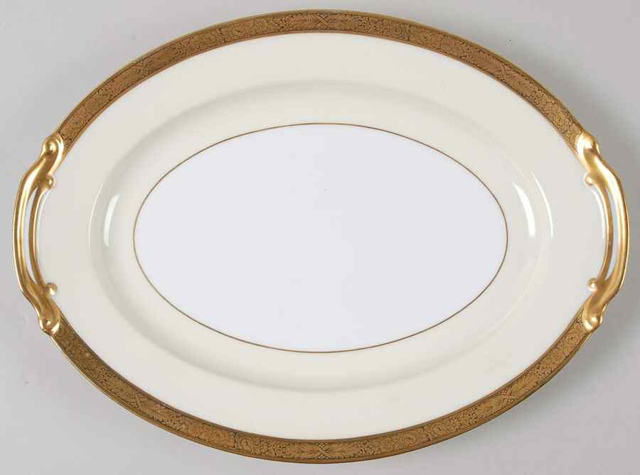 Goldkin (No #) 11" Oval Serving Platter by Noritake-1