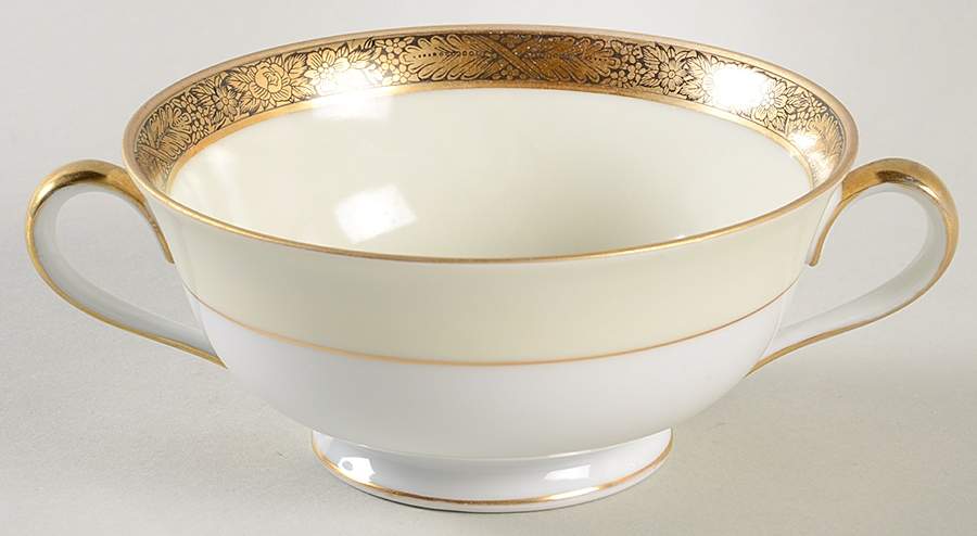 Goldkin (No #) Footed Cream Soup Bowl by Noritake-1