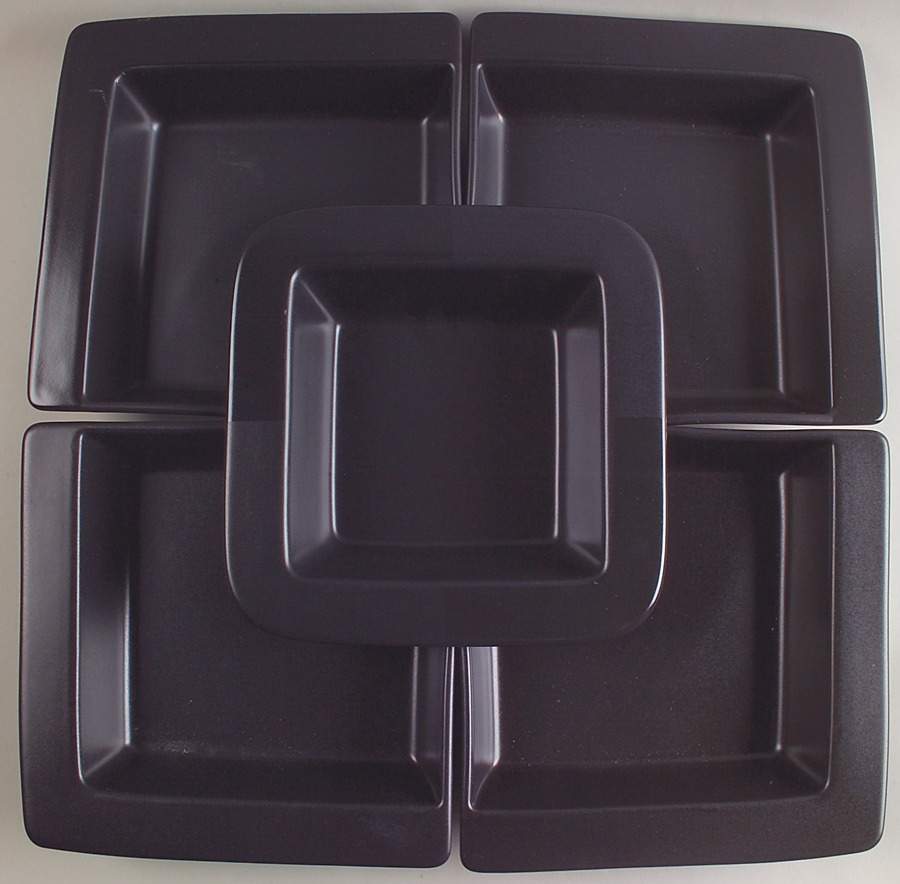 Arctic Nights (5 Pc)Chip & Dip (1 Square Bowl + 4 L Shaped Sides by Nautica-1