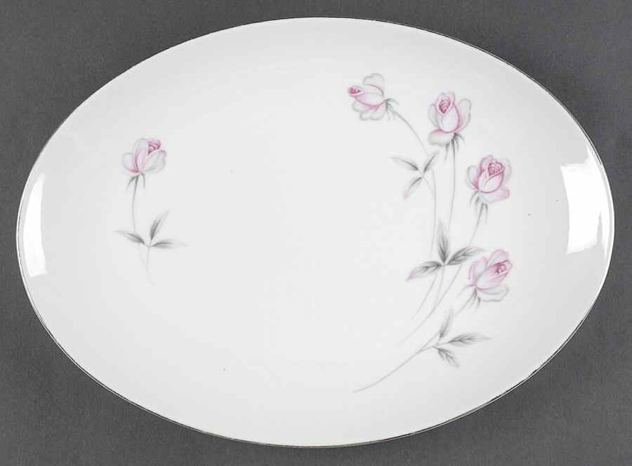 Rose Ann 12" Oval Serving Platter by Nasco (Japan)-1