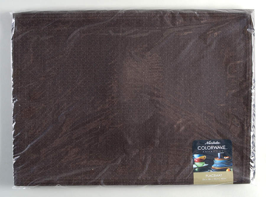 Colorwave Chocolate Cloth Placemat - Set of 4 by Noritake-1