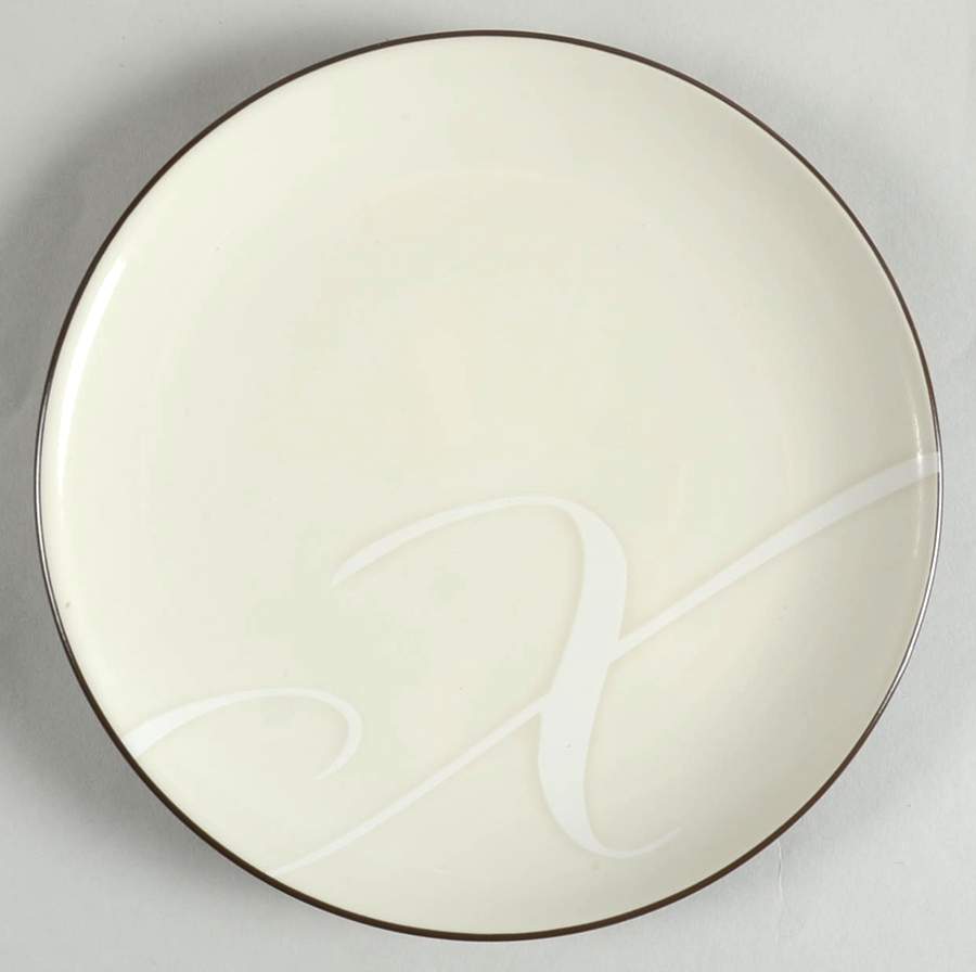 Colorwave Chocolate Accent Salad Plate Mono "X" by Noritake-1