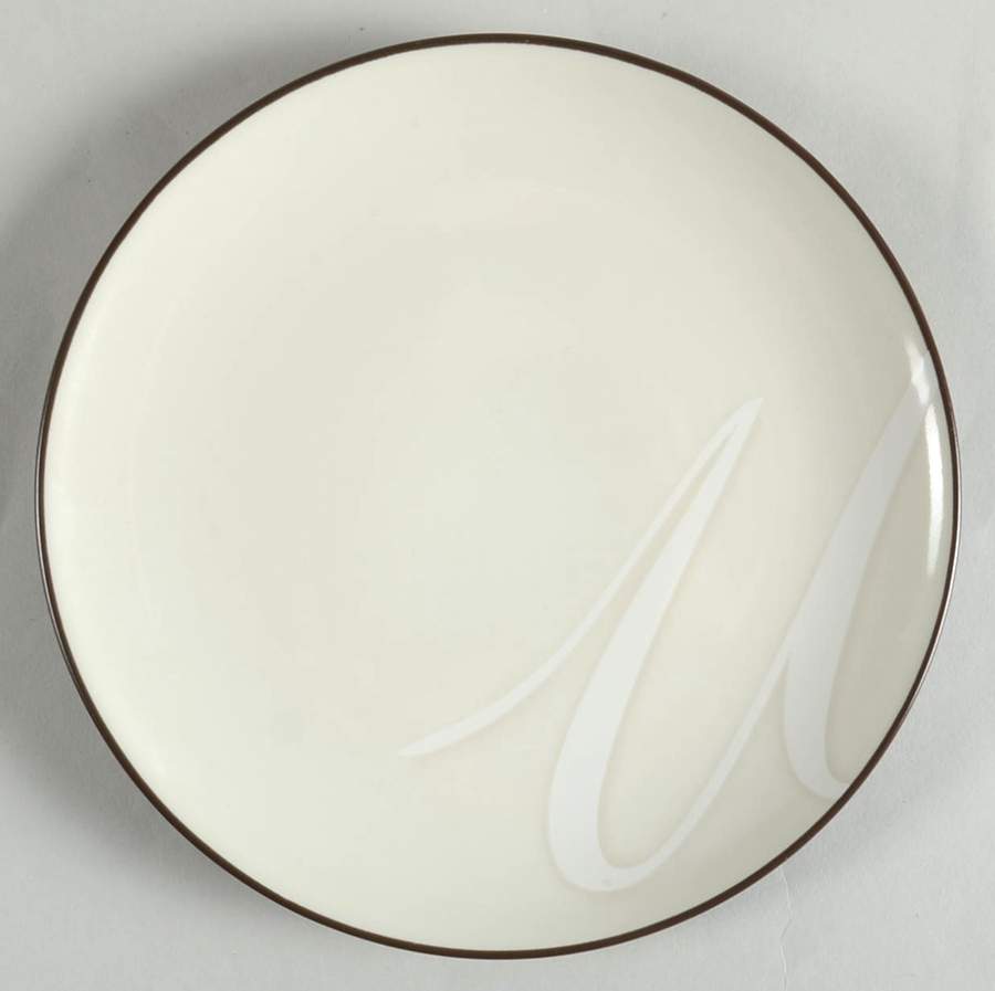 Colorwave Chocolate Accent Salad Plate Mono "U" by Noritake-1