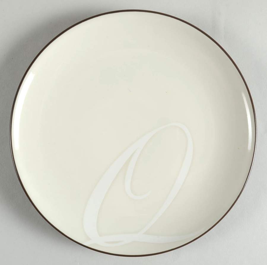 Colorwave Chocolate Accent Salad Plate Mono "Q" by Noritake-1