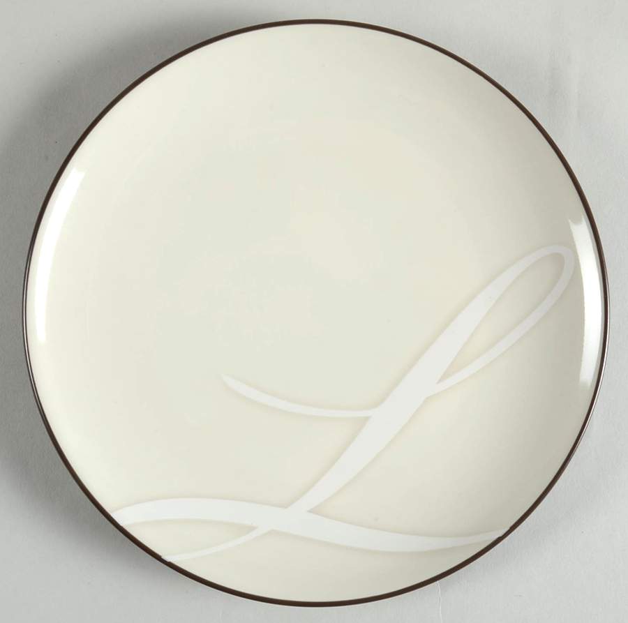 Colorwave Chocolate Accent Salad Plate Mono "L" by Noritake-1