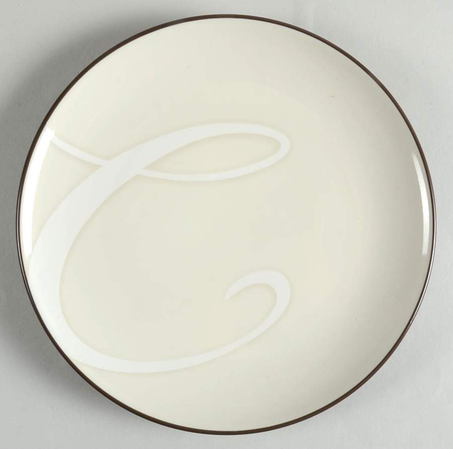 Colorwave Chocolate Accent Salad Plate Mono "C" by Noritake-1