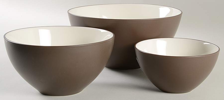 Colorwave Chocolate Mixing Bowl Set (MB10, MB7, MB6) by Noritake-1