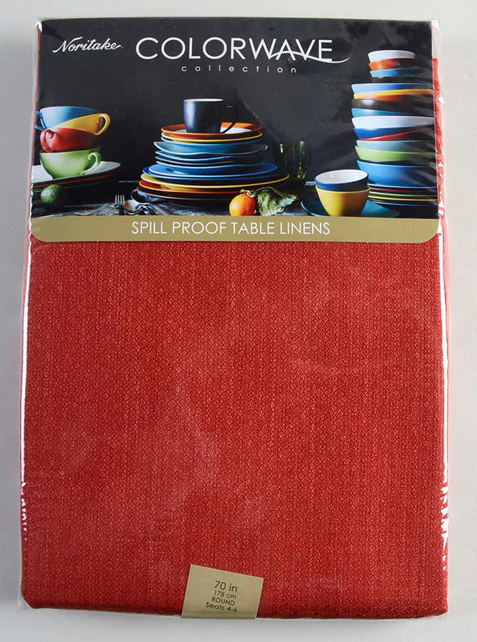 Colorwave Raspberry 70" Round Tablecloth by Noritake-1