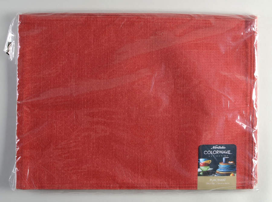 Colorwave Raspberry Cloth Placemat - Set of 4 by Noritake-1