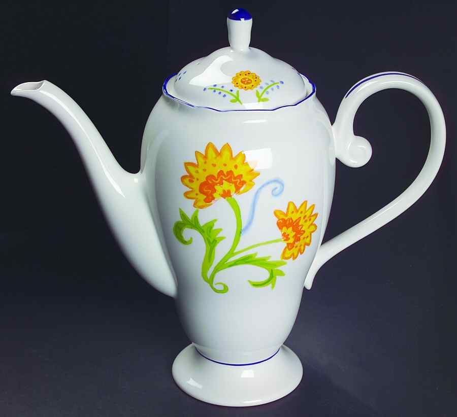 Sunshine Floral Tea/Coffee Pot & Lid by Noritake-1