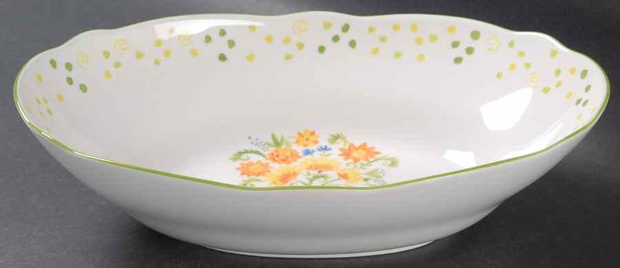 Sunshine Floral 9" Oval Vegetable Bowl by Noritake-1