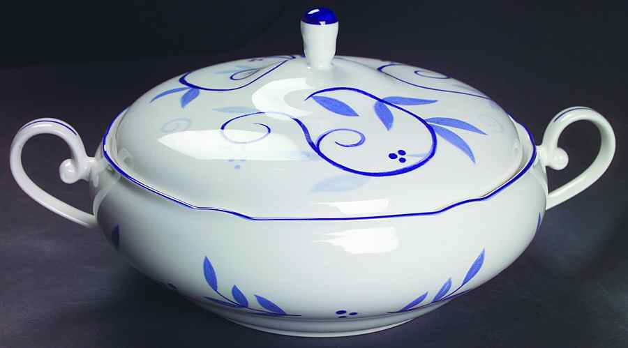 Blue Sunrise Round Covered Vegetable by Noritake-1