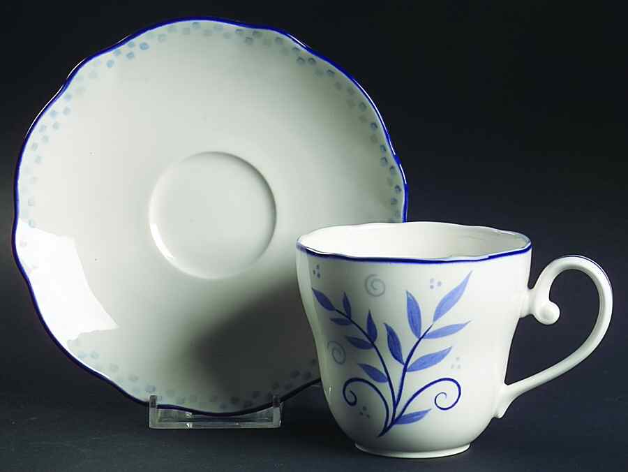 Blue Sunrise Flat Cup & Saucer Set by Noritake-1