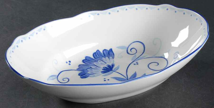 Blue Sunrise 9" Oval Vegetable Bowl by Noritake-1